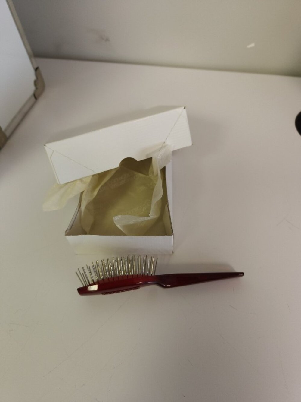 Vintage American Girl Doll Red Translucent Wire Hair brush Pleasant Company